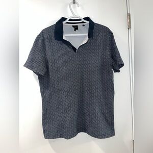 Armani Exchange Dark Blue Patterned Polo